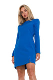 Elegant Long Sleeve Dress with Front Stitching Details