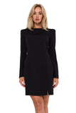 Elegant Long Sleeve Dress with Front Stitching Detail