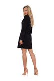 Elegant Long Sleeve Dress with Front Stitching Detail