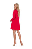 Elegant Trapeze Dress with Long Sleeves and Buttons