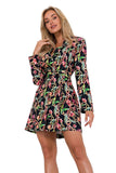Chic Jacket Dress with Collar and Long Sleeves