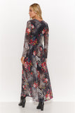 Elegant Lightweight Long Dress with Triangle Neckline