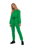 Elegant Women's Long Sleeve Zippered Suit with Ties
