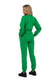 Elegant Women's Long Sleeve Zippered Suit with Ties