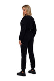 Elegant Women's Zippered Suit with Ties and Pockets