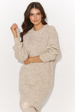 Chic Women's Sweater with Unique Patterns & Gold Logo