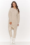 Chic Women's Sweater with Unique Patterns & Gold Logo