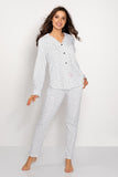 Soft Fabric Women's Button-Up Pajamas for Breastfeeding