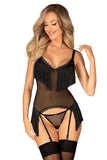 Seductive Sherila Corset with Garter Straps & Thong