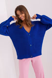 Charming Heart Neckline Casual Sweater with Buttons