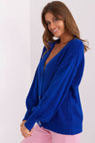 Charming Heart Neckline Casual Sweater with Buttons