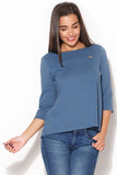 Elegant Airy Blouse with Longer Back for Effortless Style