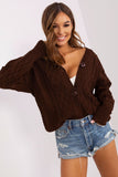 Charming Casual Sweater with Heart Neckline and Buttons