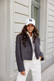 Stylish Long Sleeve Lined Jacket for Autumn Wear