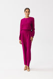 Chic One-Piece Jumpsuit with Slit Neckline and Pockets