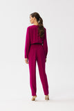 Chic One-Piece Jumpsuit with Slit Neckline and Pockets