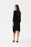 Elegant Chiffon Dress with Asymmetrical Hem and V-Neck