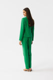 Elegant Asymmetrical Jacket with Classic Collar and Button