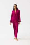 Elegant Asymmetrical Jacket with Classic Collar and Button Closure