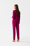 Elegant Asymmetrical Jacket with Classic Collar and Button Closure