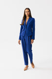 Elegant Asymmetrical Jacket with Classic Collar and Flaps