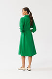 Elegant Blushed Dress with Collar and Button Closure