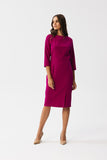 Charming Pencil Cut Dress with Elegant Slit and Sleeves