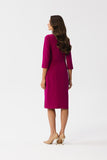 Charming Pencil Cut Dress with Elegant Slit and Sleeves