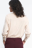 Muted Collar Blouse in Soft Office Style for All-Day Comfort