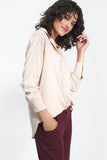 Muted Collar Blouse in Soft Office Style for All-Day Comfort