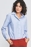 Delicate Striped Collar Shirt for Soft Office Styling
