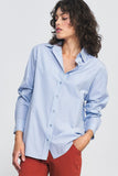 Delicate Striped Collar Shirt for Soft Office Styling