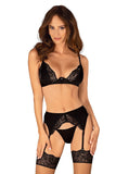 Enchanting Bellastia Lace Bra, Thong & Garter Set
