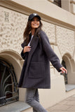 Versatile Women's Long Buttoned Jacket in Soft Fabric