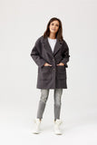 Versatile Women's Long Buttoned Jacket in Soft Fabric