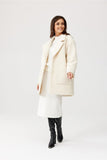 Versatile Women's Long Jacket with Sheepskin Texture