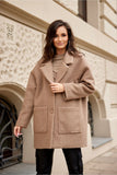 Stylish Long Buttoned Jacket with Soft Sheepskin Texture