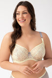 Elegant Soft Back-Fastening Bra with Lace Details
