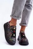 Stylish Leather Sports Shoes with Platform & Lace-Up Design