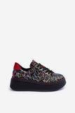 Stylish Leather Sports Shoes with Platform & Lace-Up Design