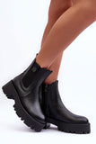 Stylish Insulated Leather Platform Boots for Autumn