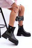 Stylish Insulated Leather Platform Boots for Autumn