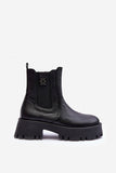 Stylish Insulated Leather Platform Boots for Autumn