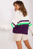 Elegant Striped Casual Sweater with Heart Neckline