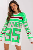 Cozy Extended Cut Sweater with Unique Print