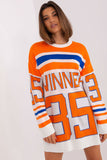 Cozy Extended Cut Sweater with Unique Print