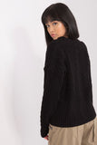 Casual Heart Neckline Sweater with Button Closure
