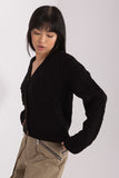 Casual Heart Neckline Sweater with Button Closure