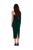 Elegant One-Shoulder Pencil Dress with Plunging Neckline