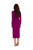 Asymmetrical Midi Dress with Decorative Chain Detail